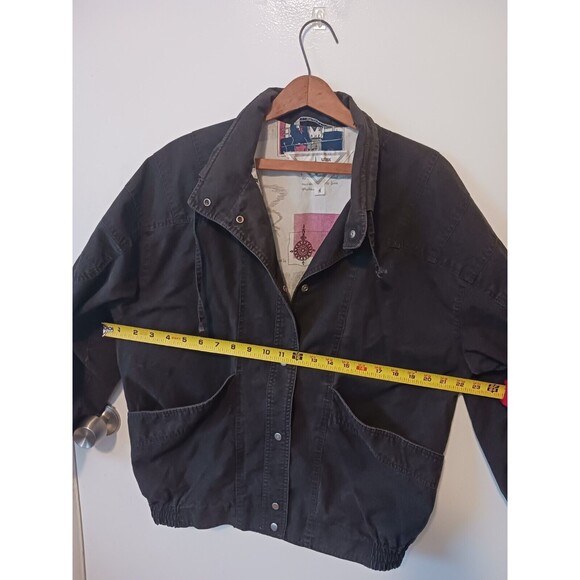 Utex Vintage Rare 80s Black Women’s Sz Med Jacket Monaco Theme Lining Romainia - Picture 8 of 8